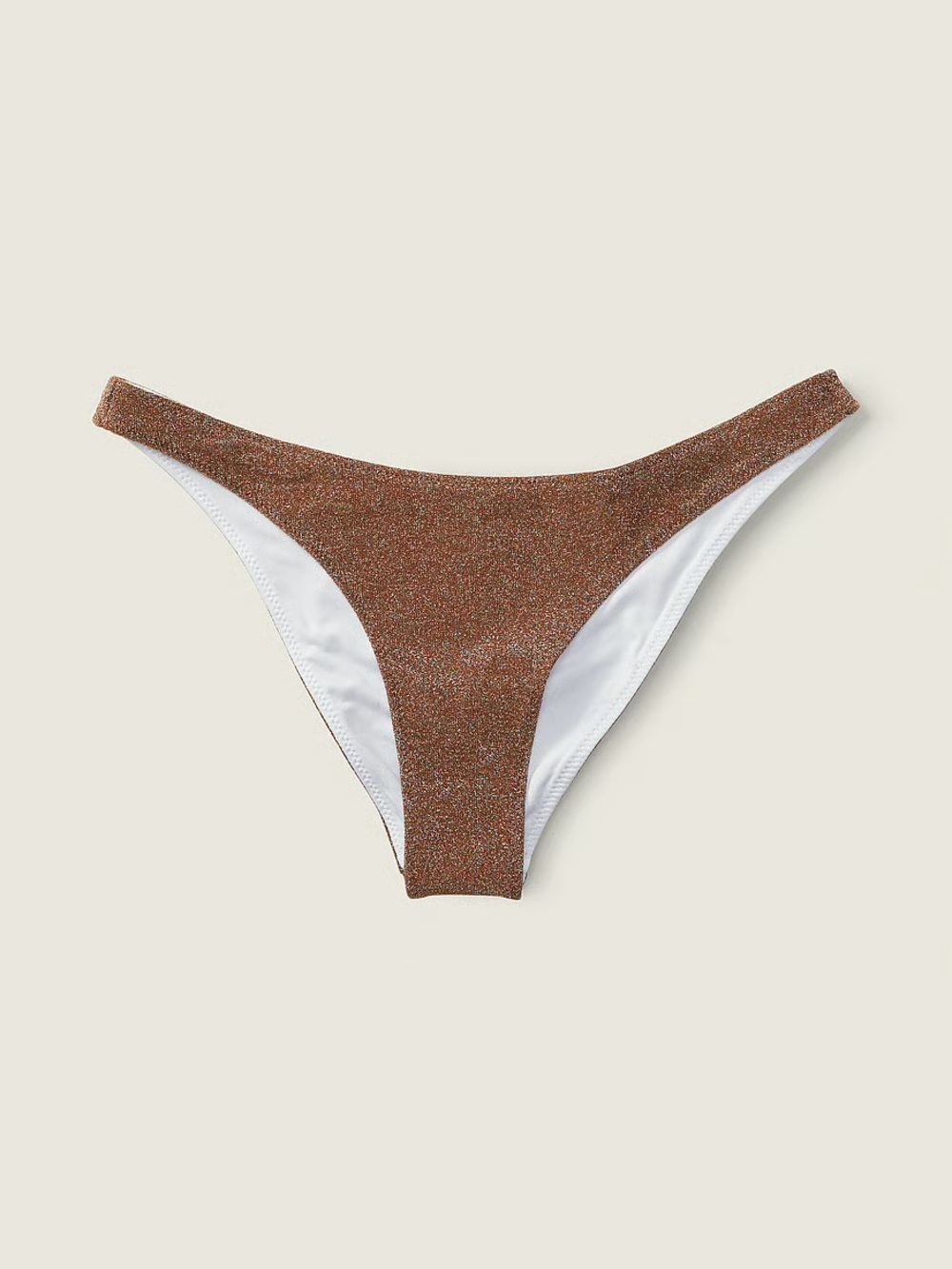 PINK Victoria’s Secret Bronze Glitter Bikini Bottoms Shimmer Swim NWT Small - Picture 4 of 12